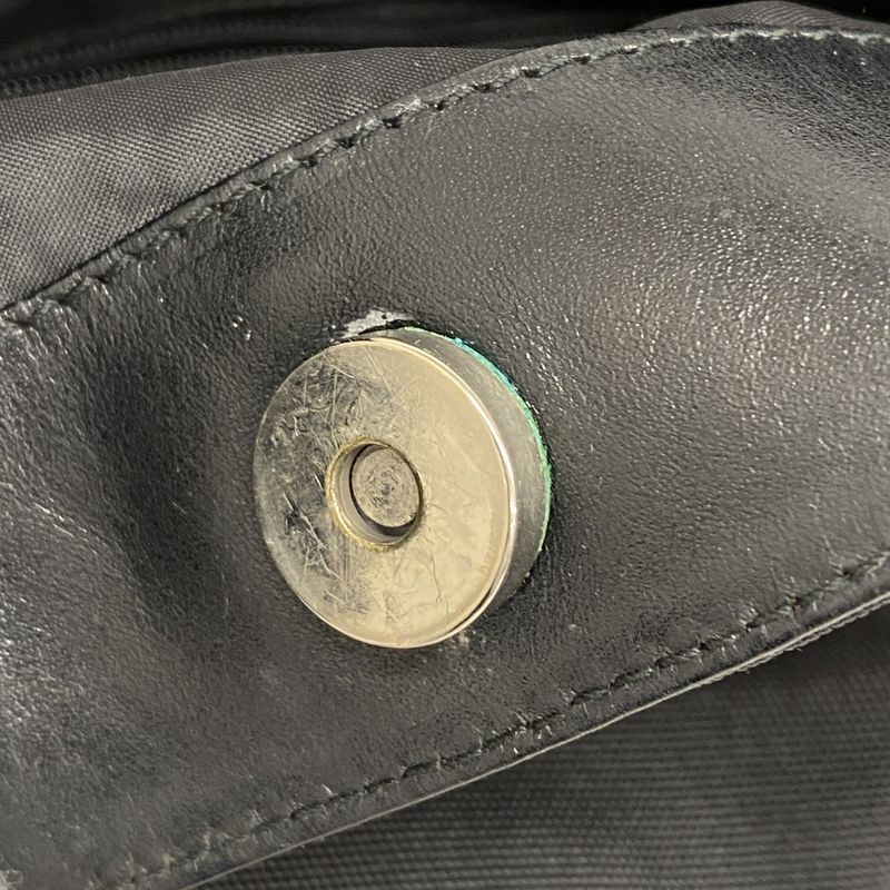 Gucci Handbag Bamboo 001 1638 Nylon Black Silver Hardware 2way Bag Ladies