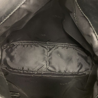 Gucci Handbag Bamboo 001 1638 Nylon Black Silver Hardware 2way Bag Ladies