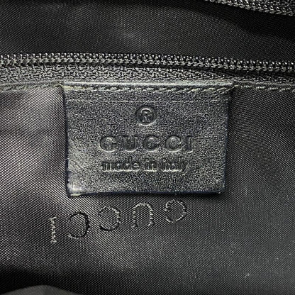 Gucci Handbag Bamboo 001 1638 Nylon Black Silver Hardware 2way Bag Ladies