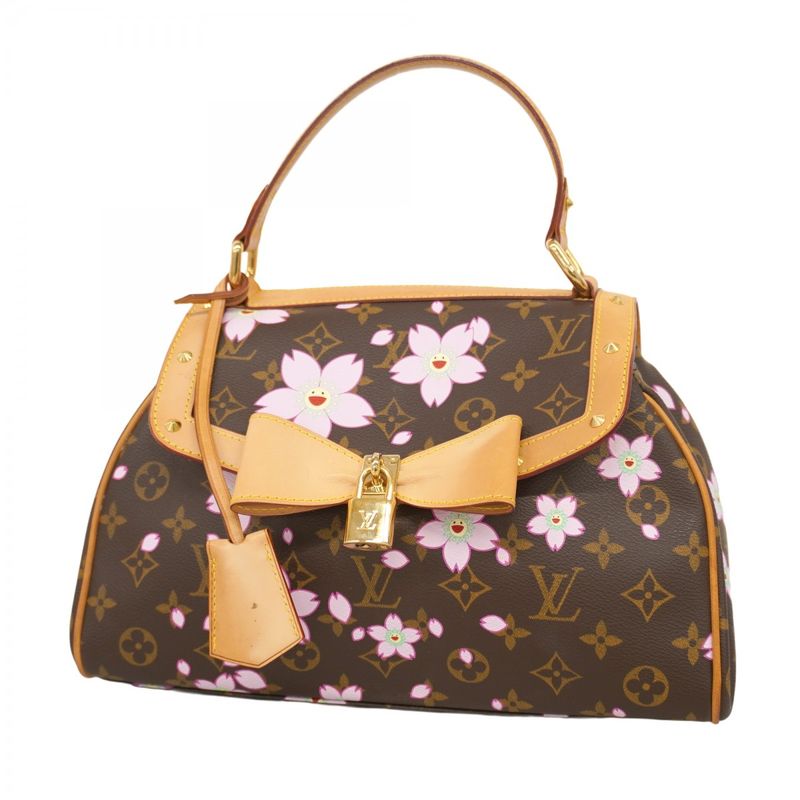 Louis Vuitton Handbag Monogram Cherry Blossom Sac Retro PM M92012 Marron Women's