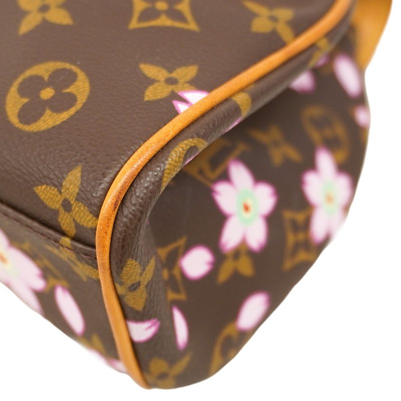 Louis Vuitton Handbag Monogram Cherry Blossom Sac Retro PM M92012 Marron Women's