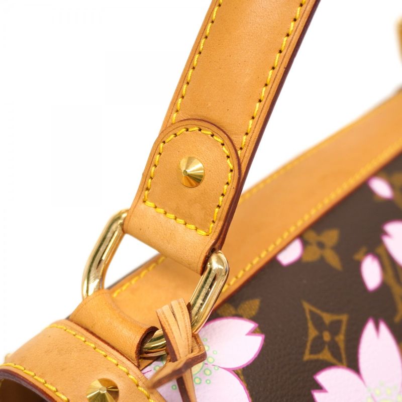Louis Vuitton Handbag Monogram Cherry Blossom Sac Retro PM M92012 Marron Women's