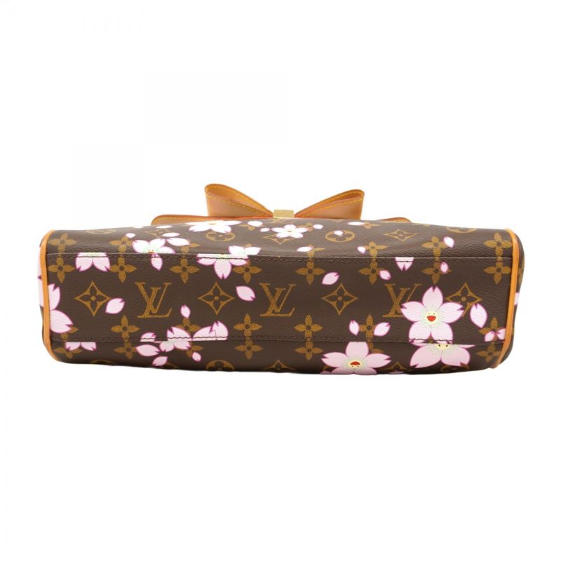 Louis Vuitton Handbag Monogram Cherry Blossom Sac Retro PM M92012 Marron Women's