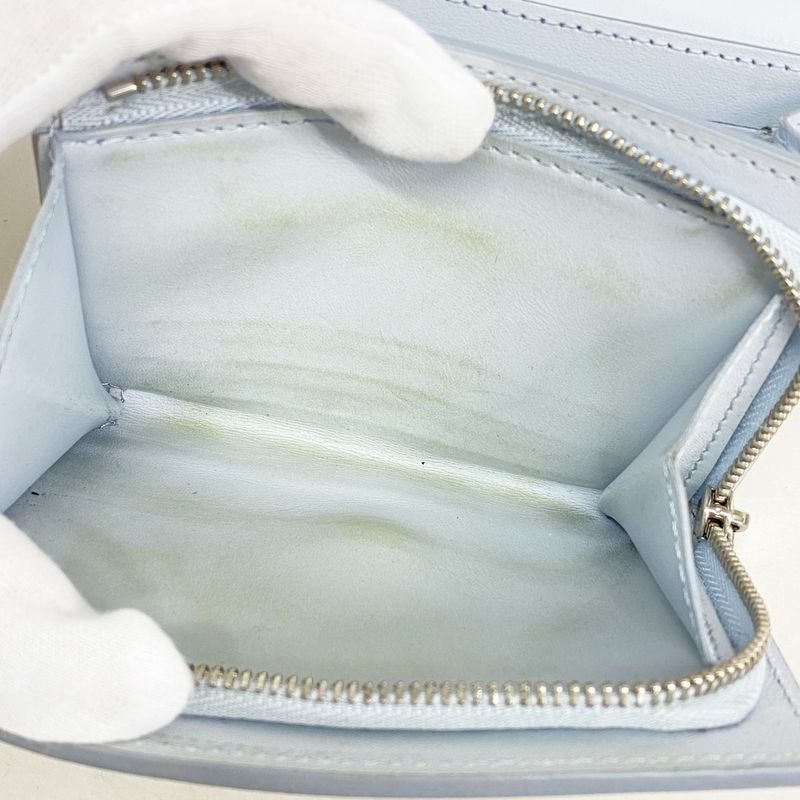 Louis Vuitton Wallet Mahina Portefeuille Iris Compact M11802 White Blue Women's