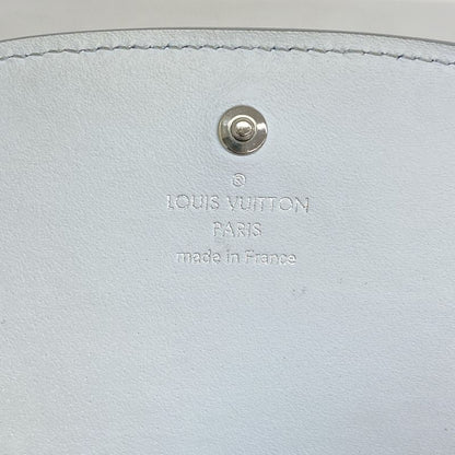 Louis Vuitton Wallet Mahina Portefeuille Iris Compact M11802 White Blue Women's