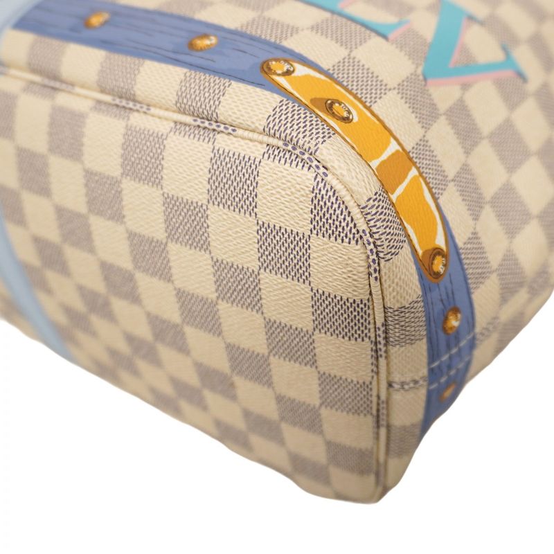 Louis Vuitton Tote Bag Damier Azure 2018 Summer Trunk Neverfull MM N41734 White