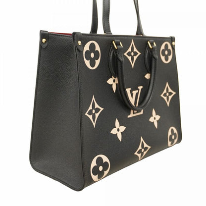 Louis Vuitton Tote Monogram/empreinte On-the-go MM M45495 Black Beige 2-way Bag