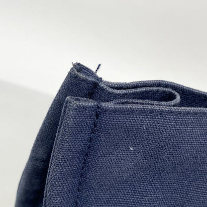 Hermes Tote Bag Fourre Tout MM Canvas Navy Silver Hardware Women