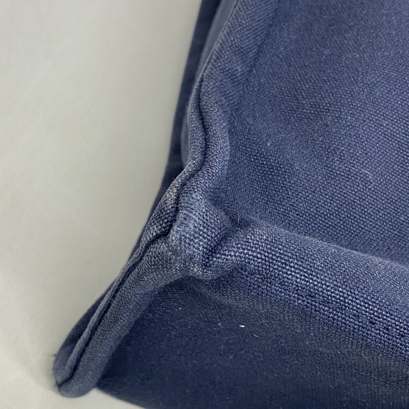 Hermes Tote Bag Fourre Tout MM Canvas Navy Silver Hardware Women