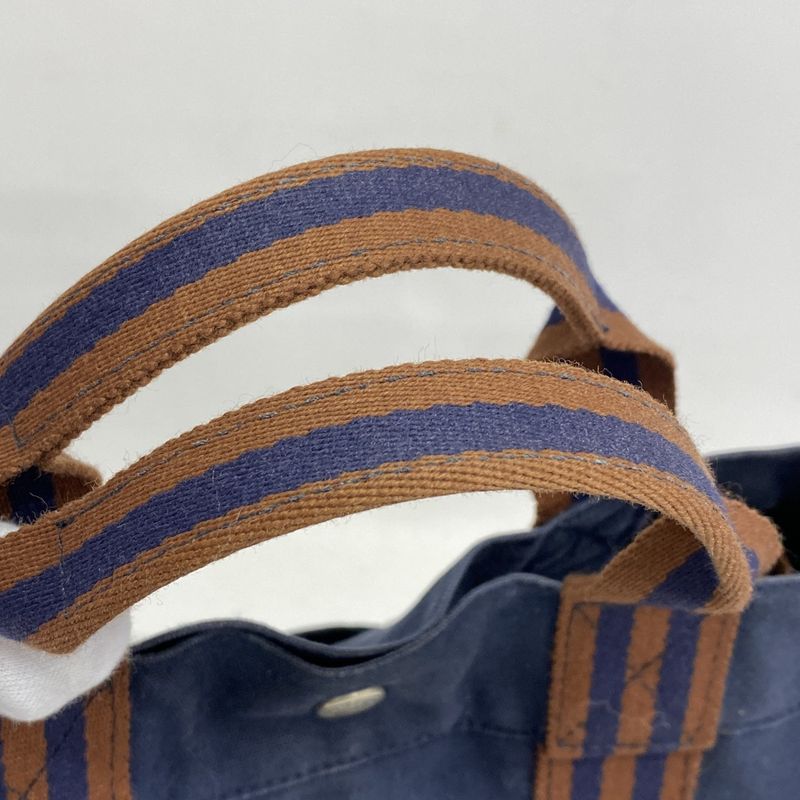 Hermes Tote Bag Fourre Tout MM Canvas Navy Silver Hardware Women