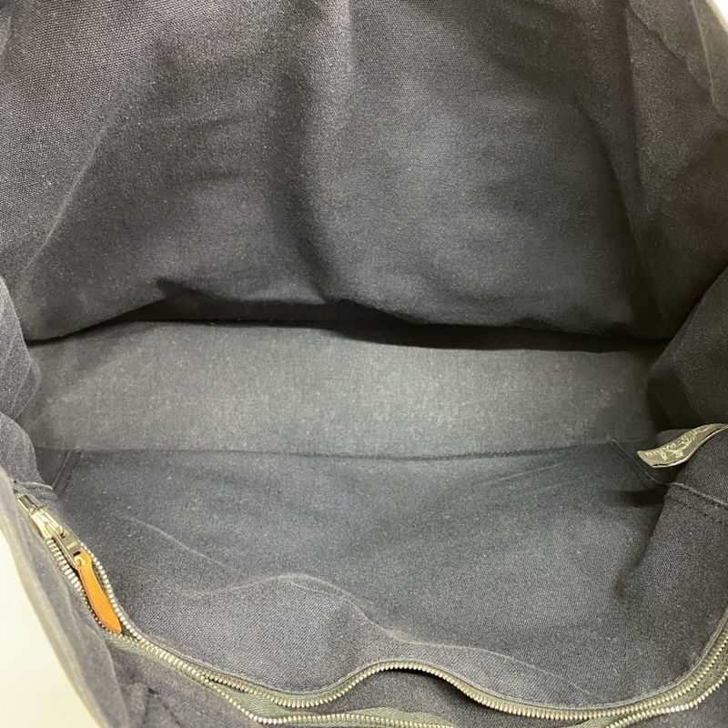 Hermes Tote Bag Fourre Tout MM Canvas Navy Silver Hardware Women