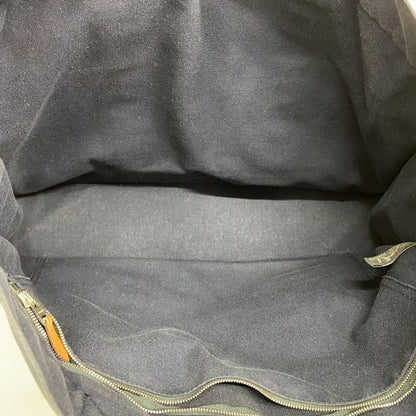 Hermes Tote Bag Fourre Tout MM Canvas Navy Silver Hardware Women