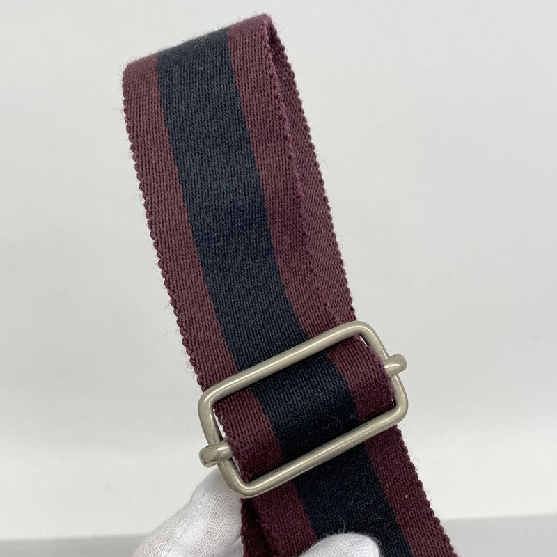 Hermes Shoulder Bag Fourre Tout Bassus PM Canvas Bordeaux Black Silver Hardware