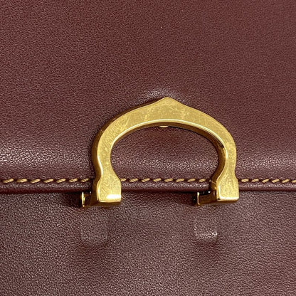 Cartier Shoulder Bag Must Leather Bordeaux Gold Hardware Women