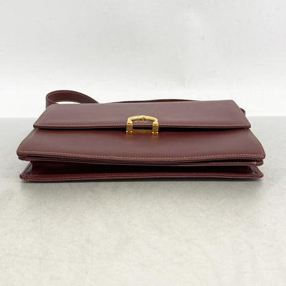 Cartier Shoulder Bag Must Leather Bordeaux Gold Hardware Women
