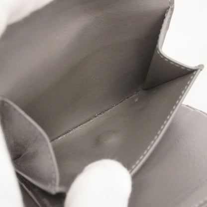 Celine Wallet Strap Leather Gray Gold Hardware Women