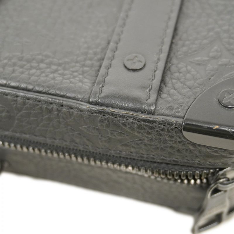 Louis Vuitton Handbag Taurillon Handle Soft Trunk M59163 Black 2way Bag Men's