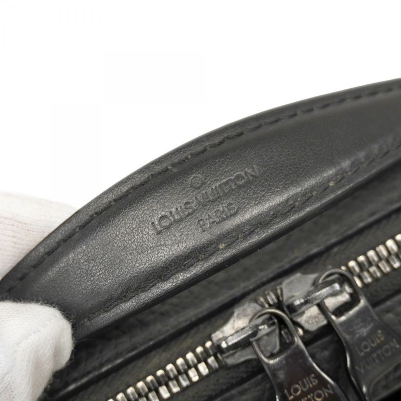 Louis Vuitton Handbag Taurillon Handle Soft Trunk M59163 Black 2way Bag Men's