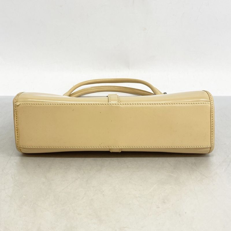 Gucci Handbag Jackie 002 1068 Leather Beige Silver Hardware Women's