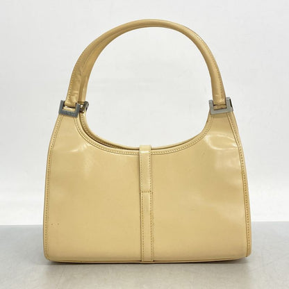 Gucci Handbag Jackie 002 1068 Leather Beige Silver Hardware Women's