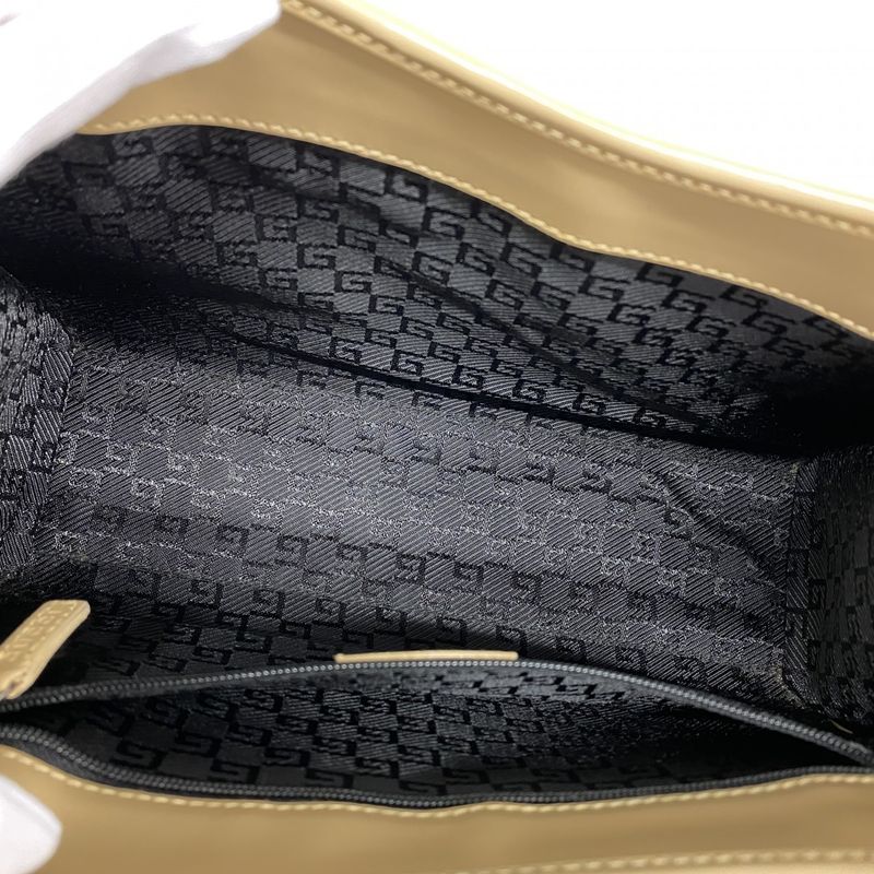 Gucci Handbag Jackie 002 1068 Leather Beige Silver Hardware Women's