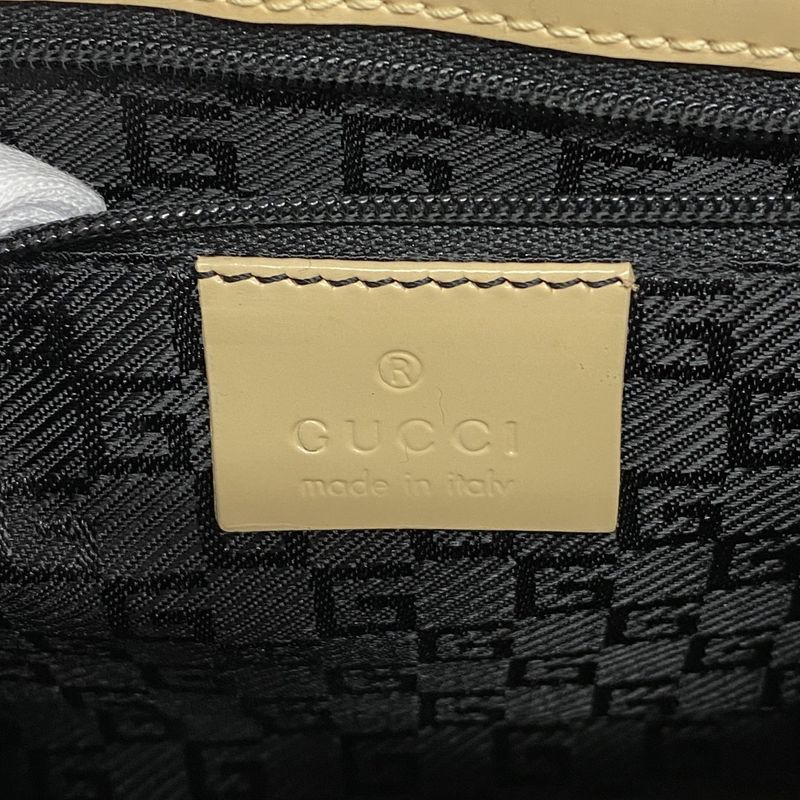 Gucci Handbag Jackie 002 1068 Leather Beige Silver Hardware Women's