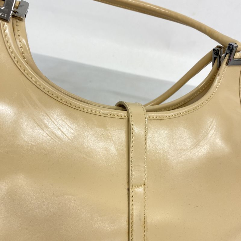 Gucci Handbag Jackie 002 1068 Leather Beige Silver Hardware Women's