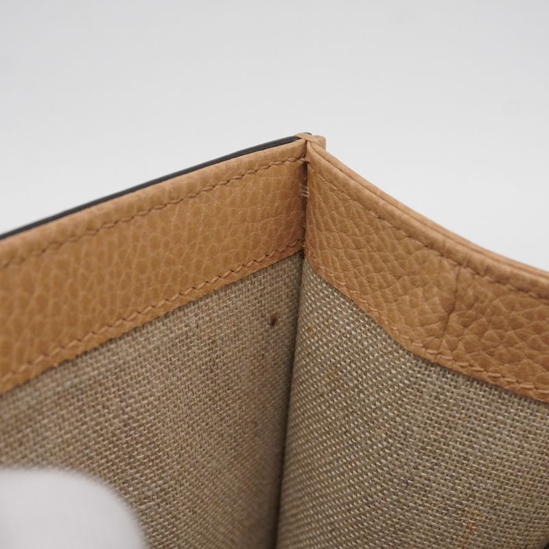 Gucci Shoulder Bag Interlocking G 510304 Leather Beige Chien Pan Gold Hardware