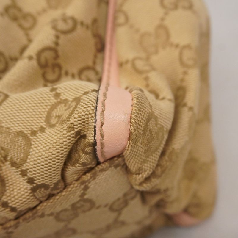 Gucci Shoulder Bag GG Canvas/abby 190525 Canvas Beige Pink Gold Hardware Women