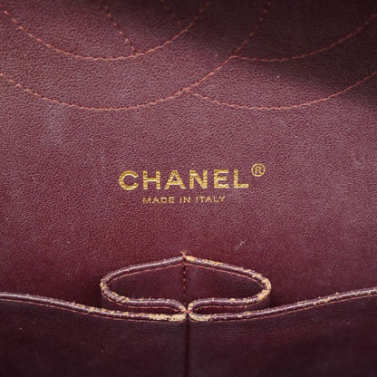 Chanel Shoulder Bag Deca Matelasse Caviar Skin Black Gold Hardware Women