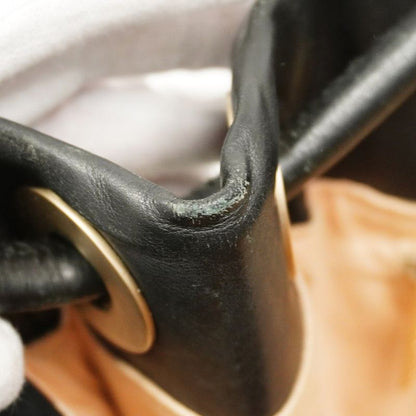 Chanel Shoulder Bag Camellia Leather Black Chien Pan Gold Hardware Women