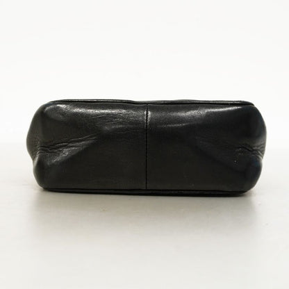 Chanel Shoulder Bag Lambskin Black Gold Hardware Women