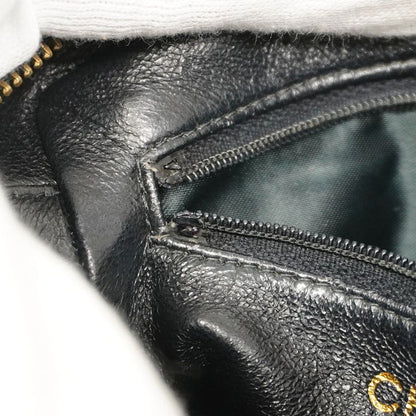 Chanel Shoulder Bag Lambskin Black Gold Hardware Women