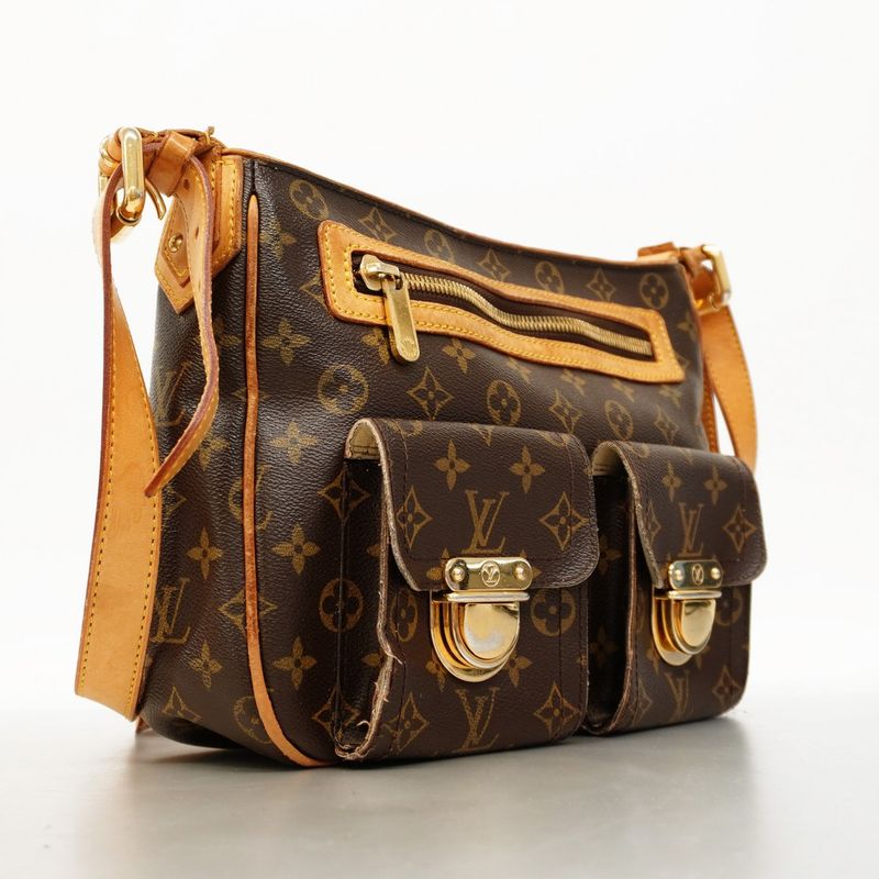 Louis Vuitton Shoulder Bag Monogram Hudson GM M40045 Brown Ladies