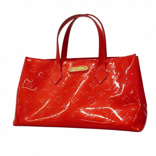 Louis Vuitton Handbag Vernis Wilshire Bluebird M93643 Rose Pop Women's
