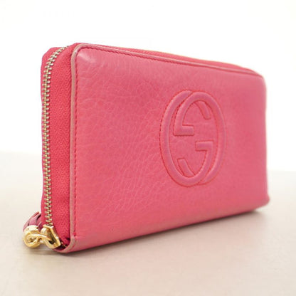 Gucci Long Wallet Soho 308280 Leather Pink Gold Hardware Women