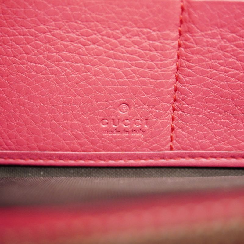 Gucci Long Wallet Soho 308280 Leather Pink Gold Hardware Women