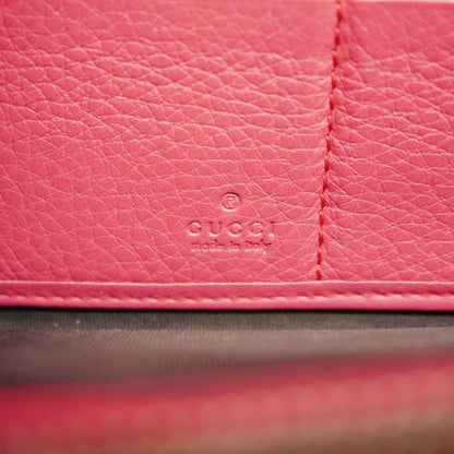 Gucci Long Wallet Soho 308280 Leather Pink Gold Hardware Women