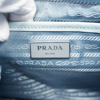 Prada Backpack Daypack Tessuto Nylon Sky Blue Silver Hardware Women
