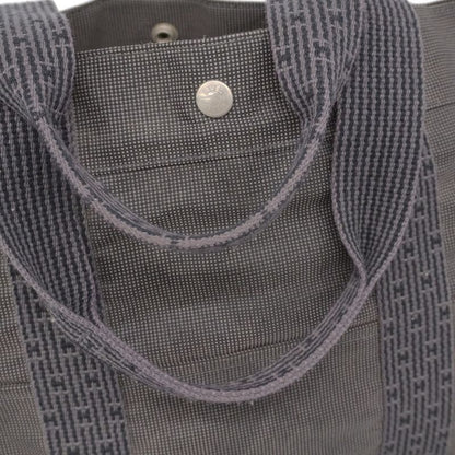 Hermes Tote Bag Yale Line GM Canvas Gray Silver Hardware Women
