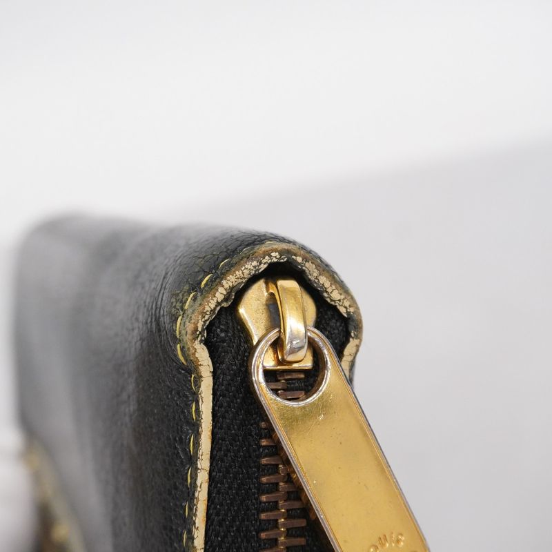 Louis Vuitton Long Wallet Suhari Zippy Wallet M95702 Noir Black Ladies