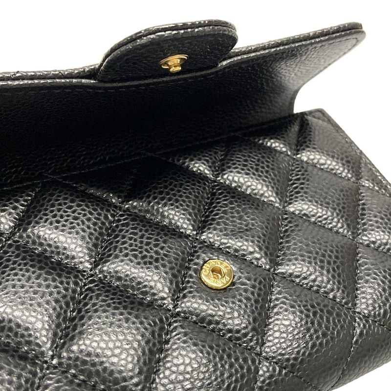 Chanel Trifold Wallet - Black Gold Hardware