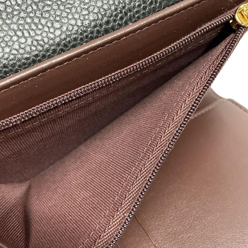 Chanel Trifold Wallet - Black Gold Hardware