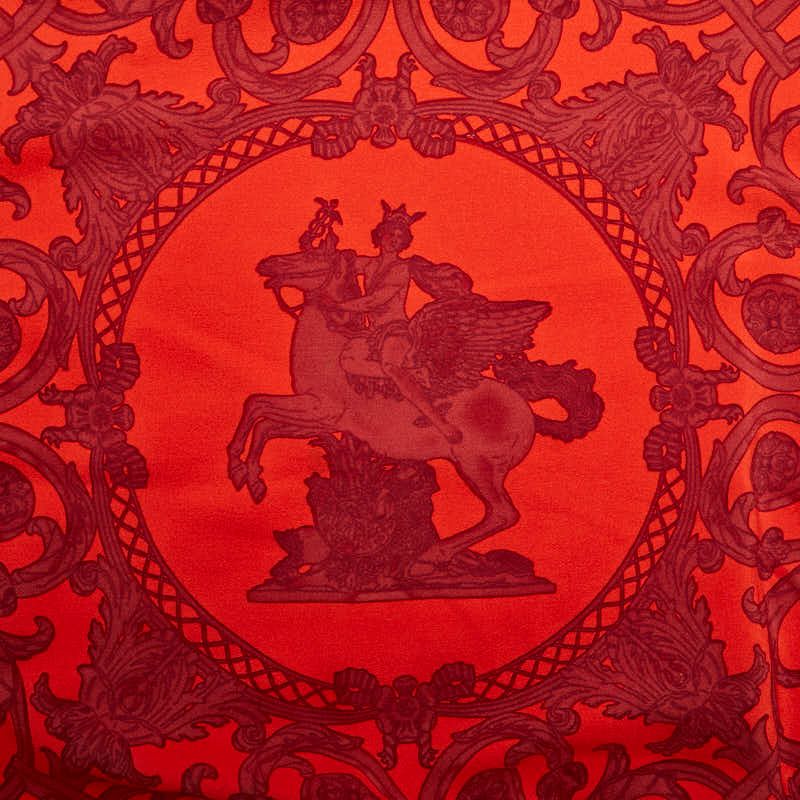 Hermes Knit Sweater Short Sleeves Size: M Red Silk Cotton Women Hermes