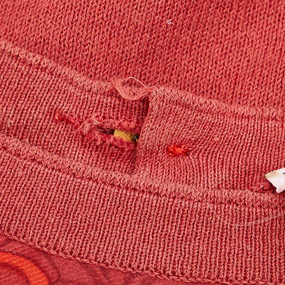 Hermes Knit Sweater Short Sleeves Size: M Red Silk Cotton Women Hermes