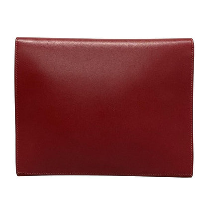 Hermes Clutch Bag Cinetic Gold And Silver Hardware Ruby