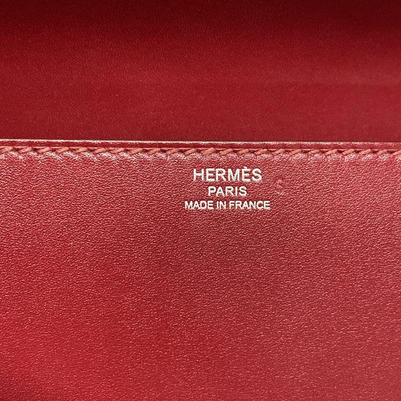 Hermes Clutch Bag Cinetic Gold And Silver Hardware Ruby