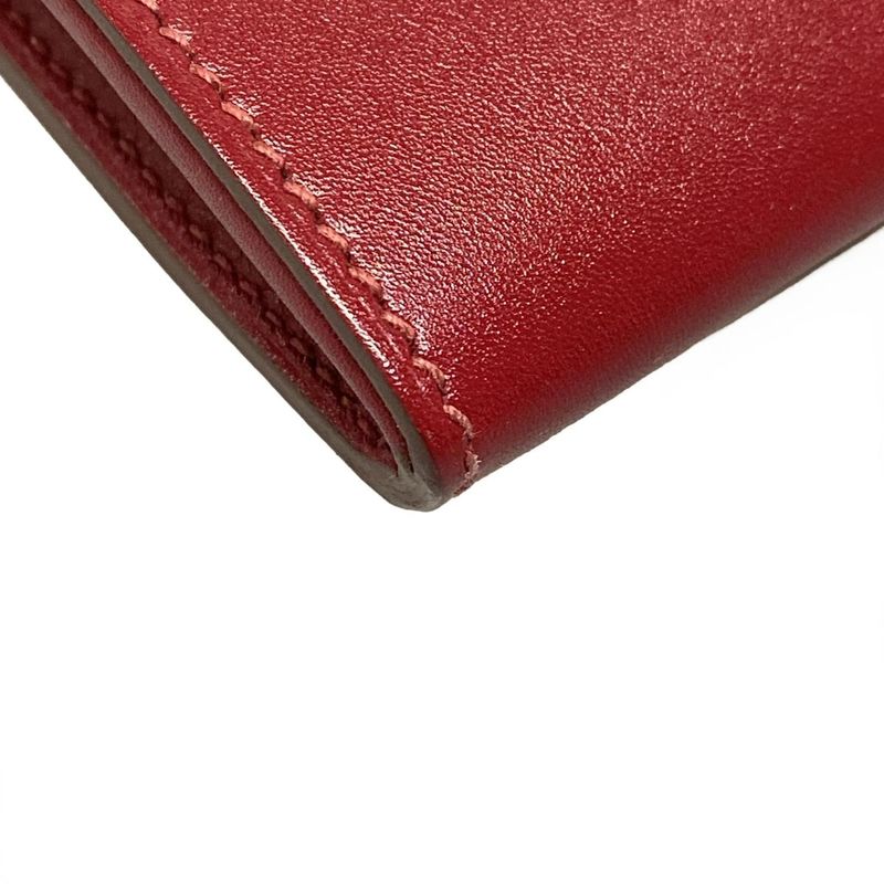 Hermes Clutch Bag Cinetic Gold And Silver Hardware Ruby