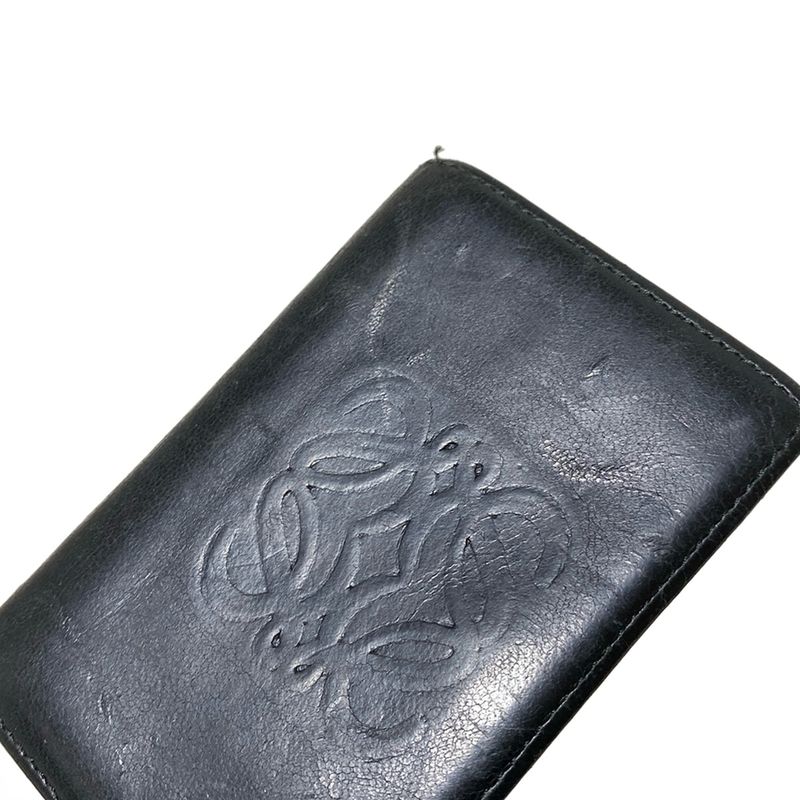 Loewe Business Card Case - Black Shape Stamped Leather