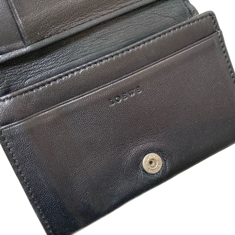 Loewe Business Card Case - Black Shape Stamped Leather